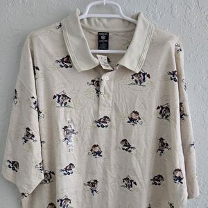 Vintage Looney Tune Taz Golf Polo